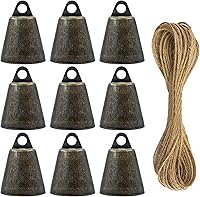 Vista 8 de MrMrKura 18 campanas de cobre de 1 pulgada de vaca, caballo, oveja, campanas de pastoreo de bronce vintage para cascabeles para evitar pérdidas
