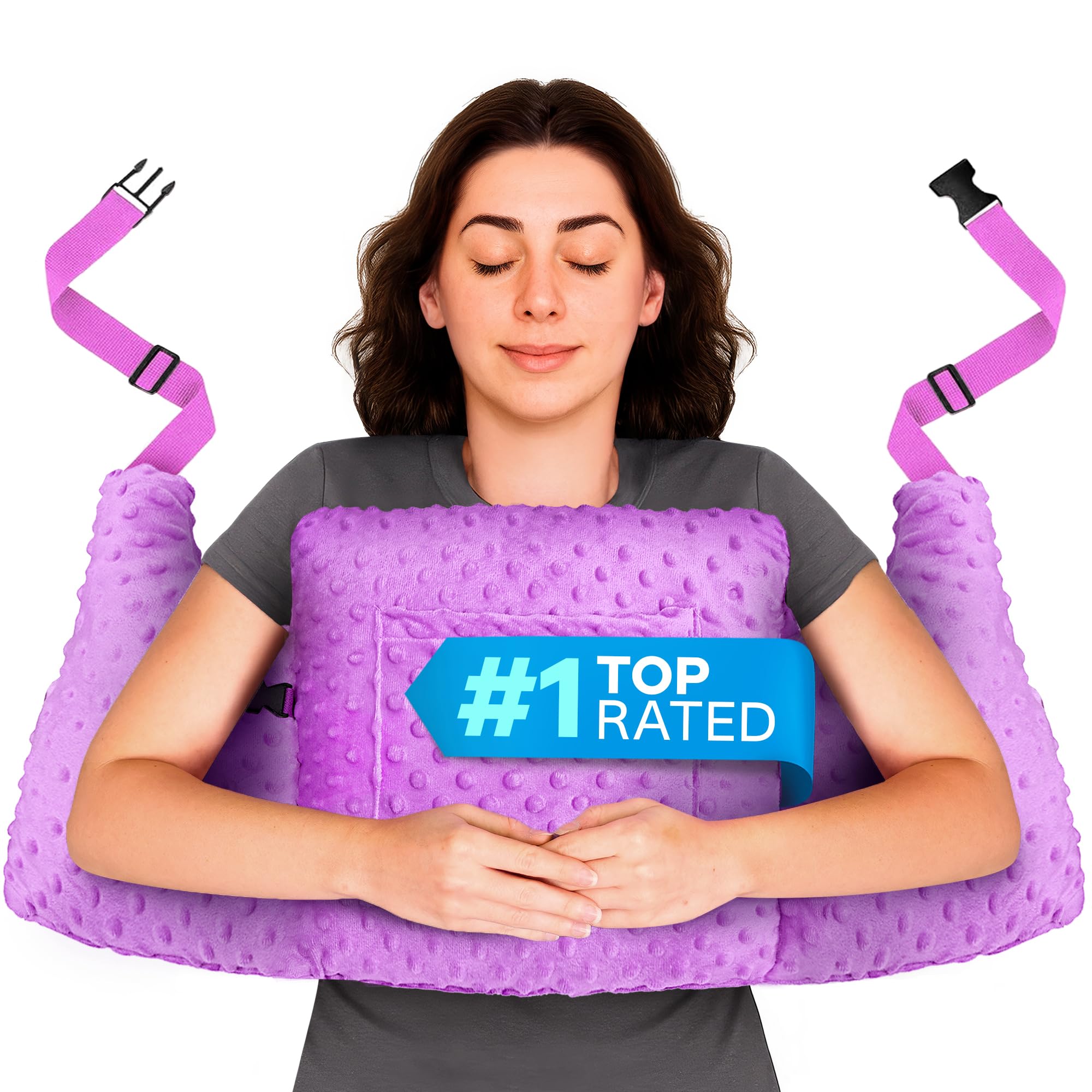 Zomaple Post Mastectomy Pillow, Lavender – Gentle Chest Protection for Sleep & Car Rides – Reduces Underarm Pressure, Cushions Everyday Bumps & Helps You Relax – Pillow for Mastectomy Recovery Support