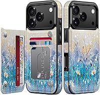 Vista 677 de LETO para iPhone 15 Pro Funda tipo cartera - Tapa tipo folio con patada - Diseños de moda - Tarjetero - Funda protectora para mujeres y niñas - 6.1