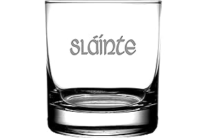 Slainte Irish Celtic Gaelic Toast Rocks Whiskey Glass | Highlander Outlander Fans