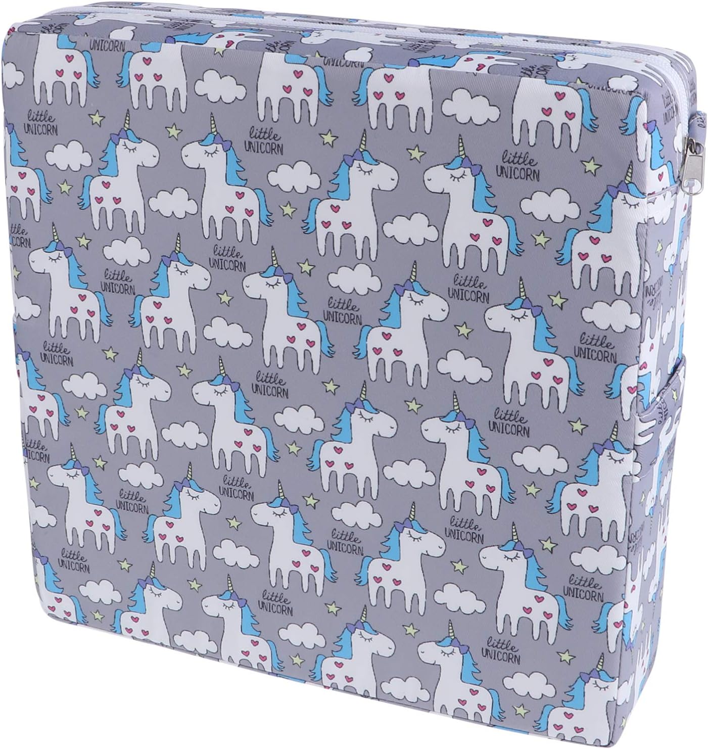 TOYANDONA Chair Increasing Cushion Baby Toddler Kids Infant Portable Detachable Washable Highchair Booster Cushion with Strap Grey