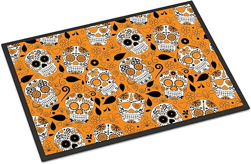 Carolines Treasures BB5118MAT - Tapete naranja para interiores o exteriores 18 x 27 pulgadas 27 pulgadas de largo x 18 pulgadas de ancho multicolor
