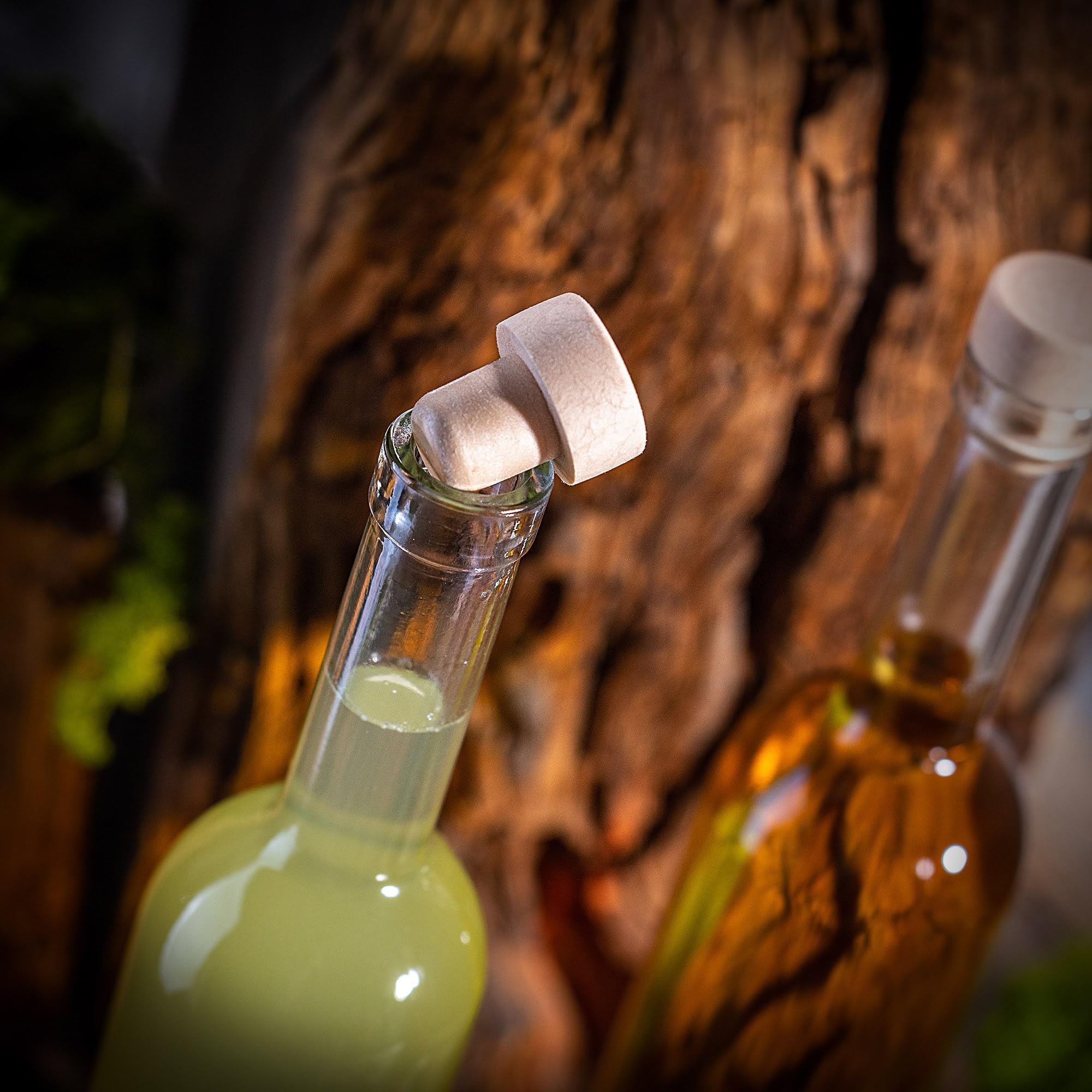 KADAX 50er Set Glasflaschen 500ml mit Korken – Leere Flaschen zum Befüllen für Likör, Schnaps, Öl & Essig, ideal zum Verschenken, Refillable Glass Bottles