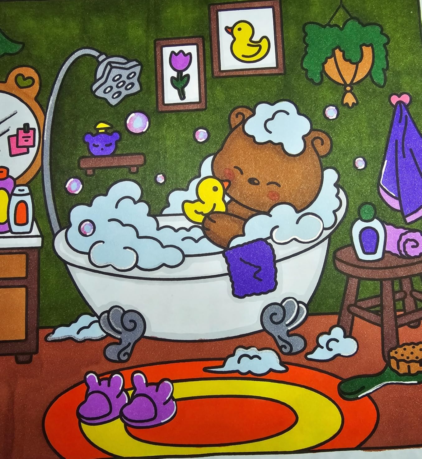 Fluffy Times: Cute Coloring Book for Adults & Teens Featuring Adorable Animal Friends in Cozy Hygge Scenes for Relaxation - Preview 4