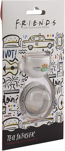 Paladone Friends Central Perk Infusor de té y cadena de acero inoxidable