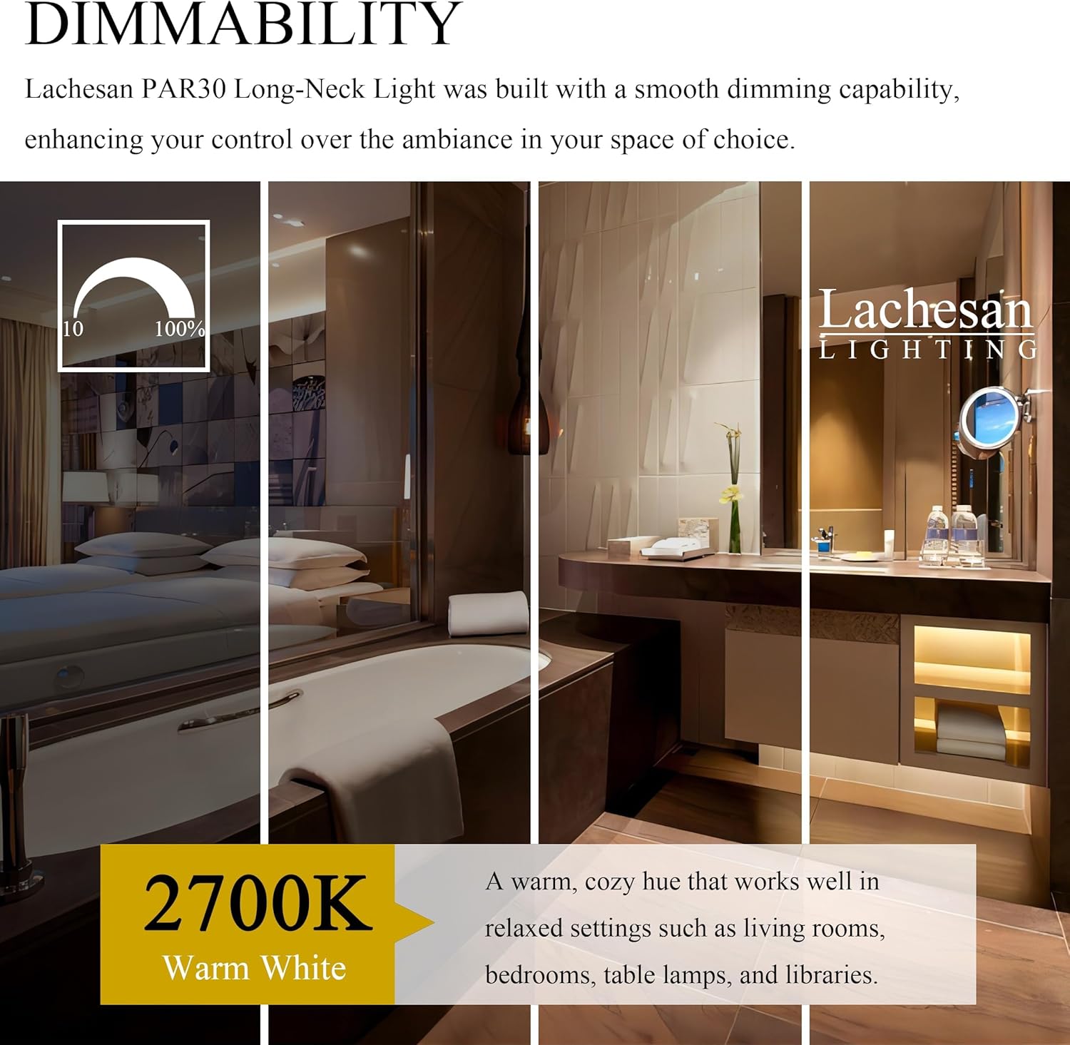 Par30 Long Neck Halogen Flood Light Bulbs 60W 120V 2700K Warm White Dimmable High Brightness, E26 Base, Great for Accent Lighting, Tracking, Recessed Bulb 6pcs