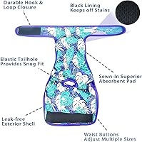 Vista 3 de Leekalos Pañales reutilizables lavables para perras (3 unidades) – Pañales para perritos altamente absorbentes – Pañales ajustables para cachorros