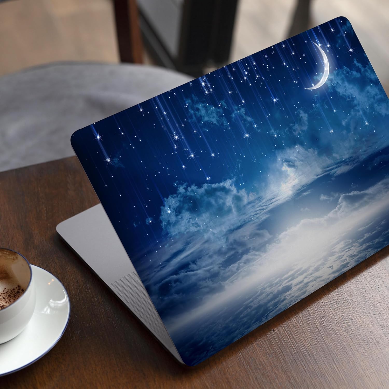 DesignSkinz - Compatible with MacBook Pro 15" Retina (A1398) - Skin Decal Protective Scratch Resistant Vinyl Wrap - Vivid Blue Falling Stars in The Night Sky