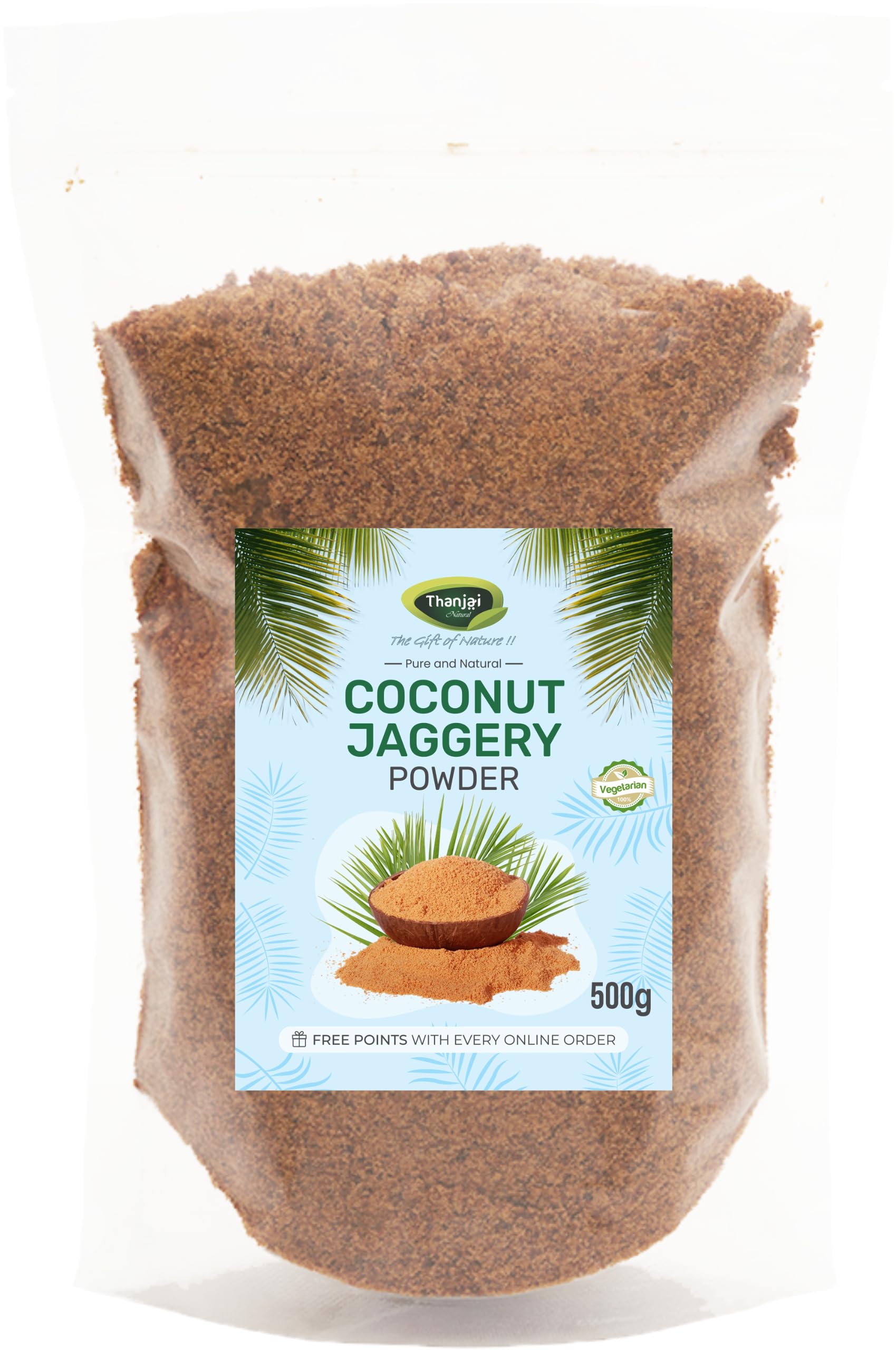 Thanjai Natural 500g Coconut Sugar/Coconut Jaggery Powder Traditional Method Made Unrefined 100% Natural No Preservative (B08V18CH77) Amazon Price History, Amazon Price Tracker