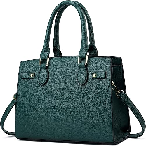 Carteras y bolsos para mujer, bolso de mano de moda con asa superior Verde oscuro,Negro -,Negro marrón,Marrón,Gris,Cuadrícula Negro Gris,Azul