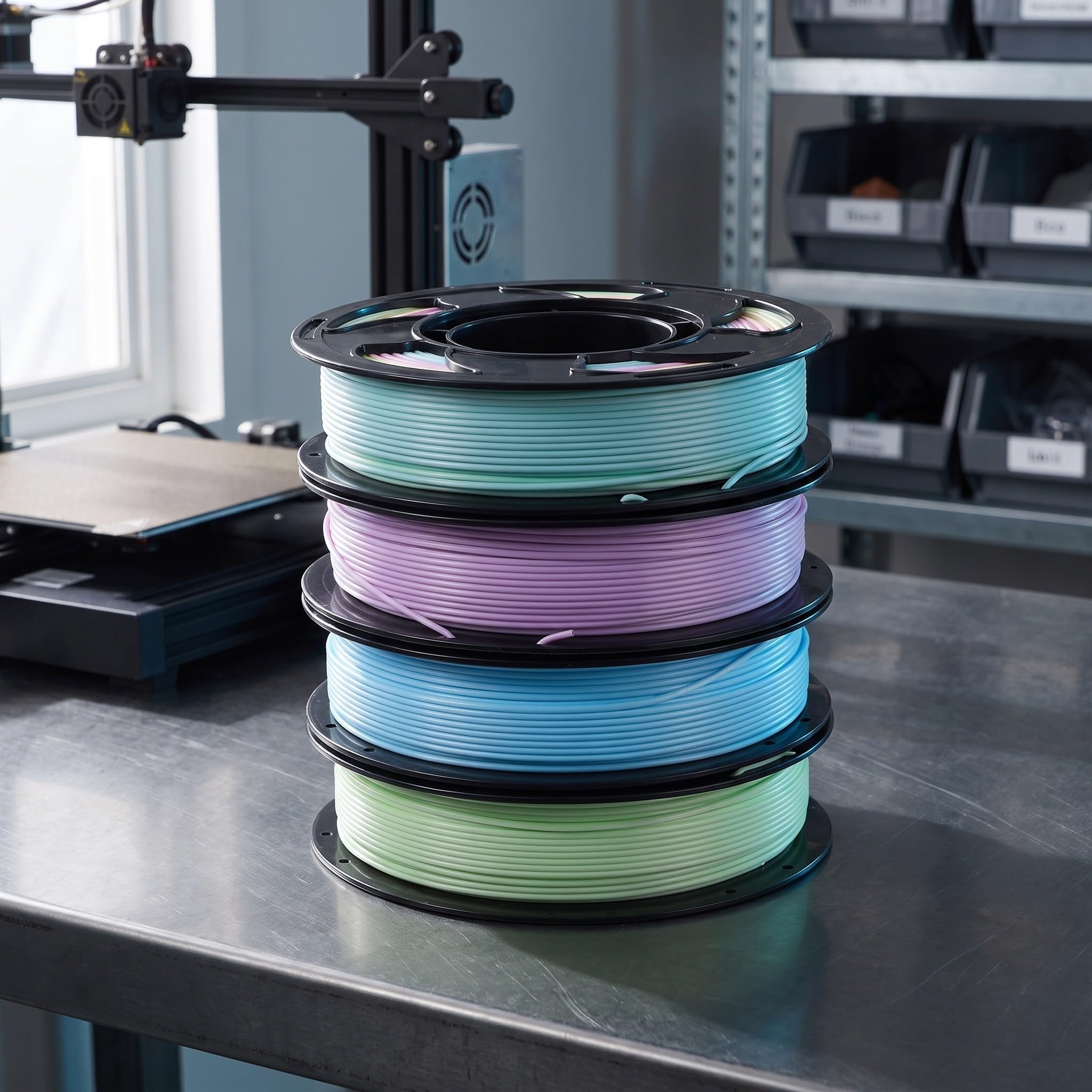 Filamento Pla de 1,75mm para Impresión 3d, 4 Rollos