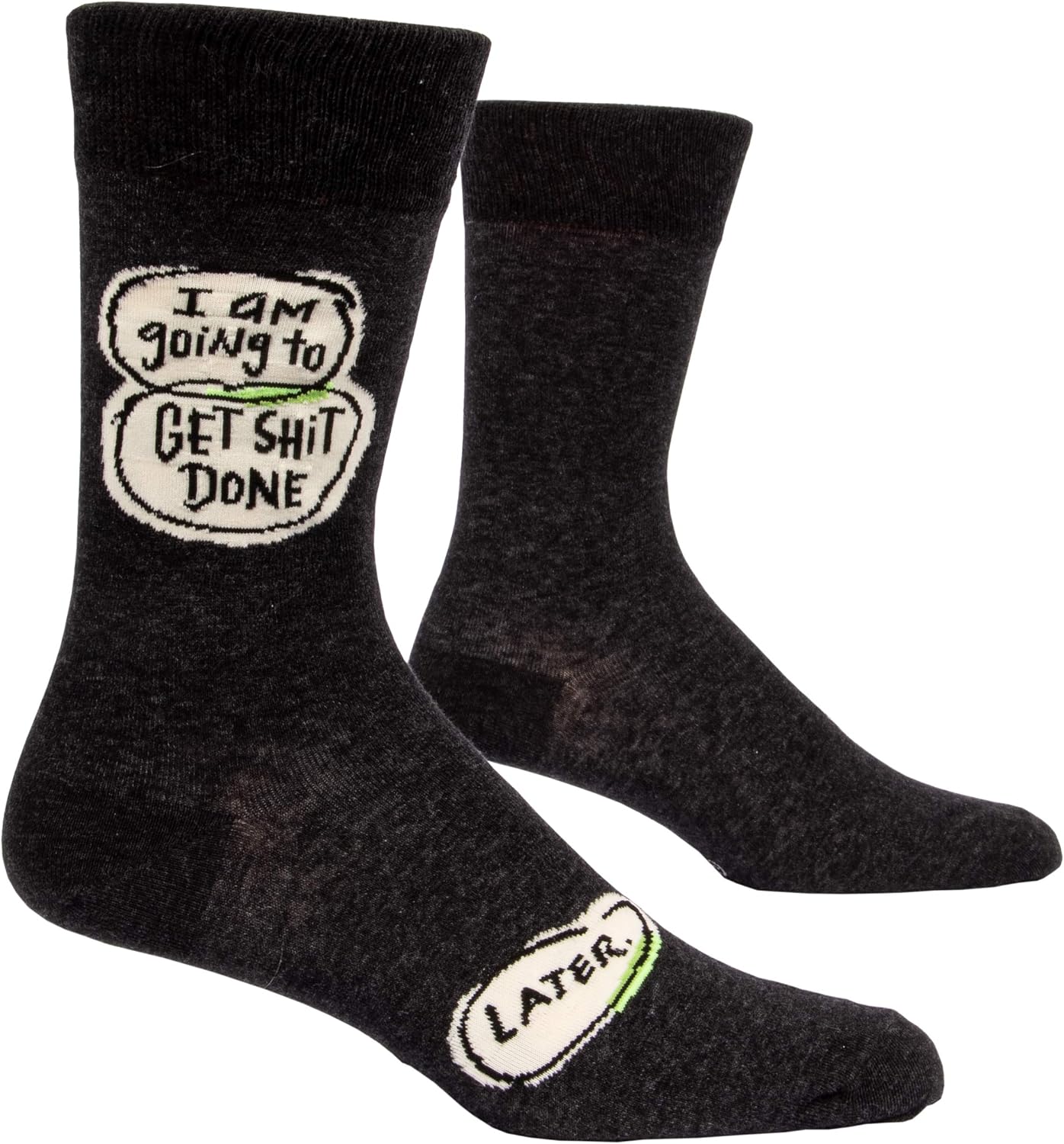Blue Q Novelty Crew Socks - Funny Socks for Men, Fun Gifts - Shoe Size 7-12