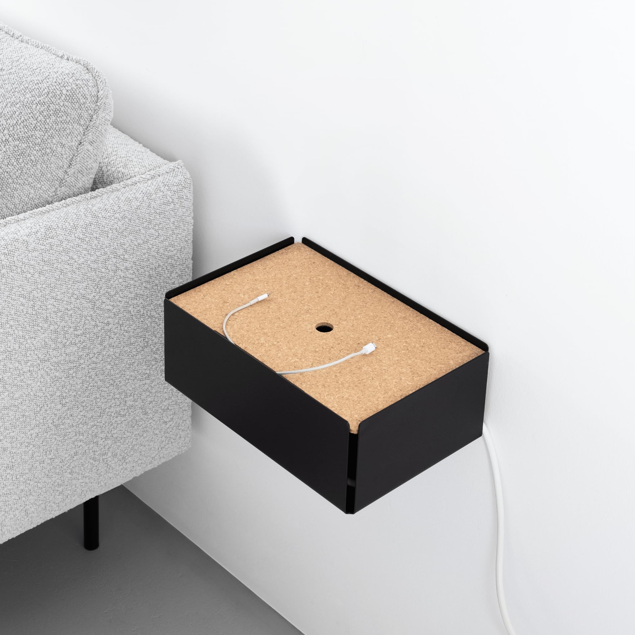 Charge-Box Design Ladestation, Lichtgrau/Filz Marble