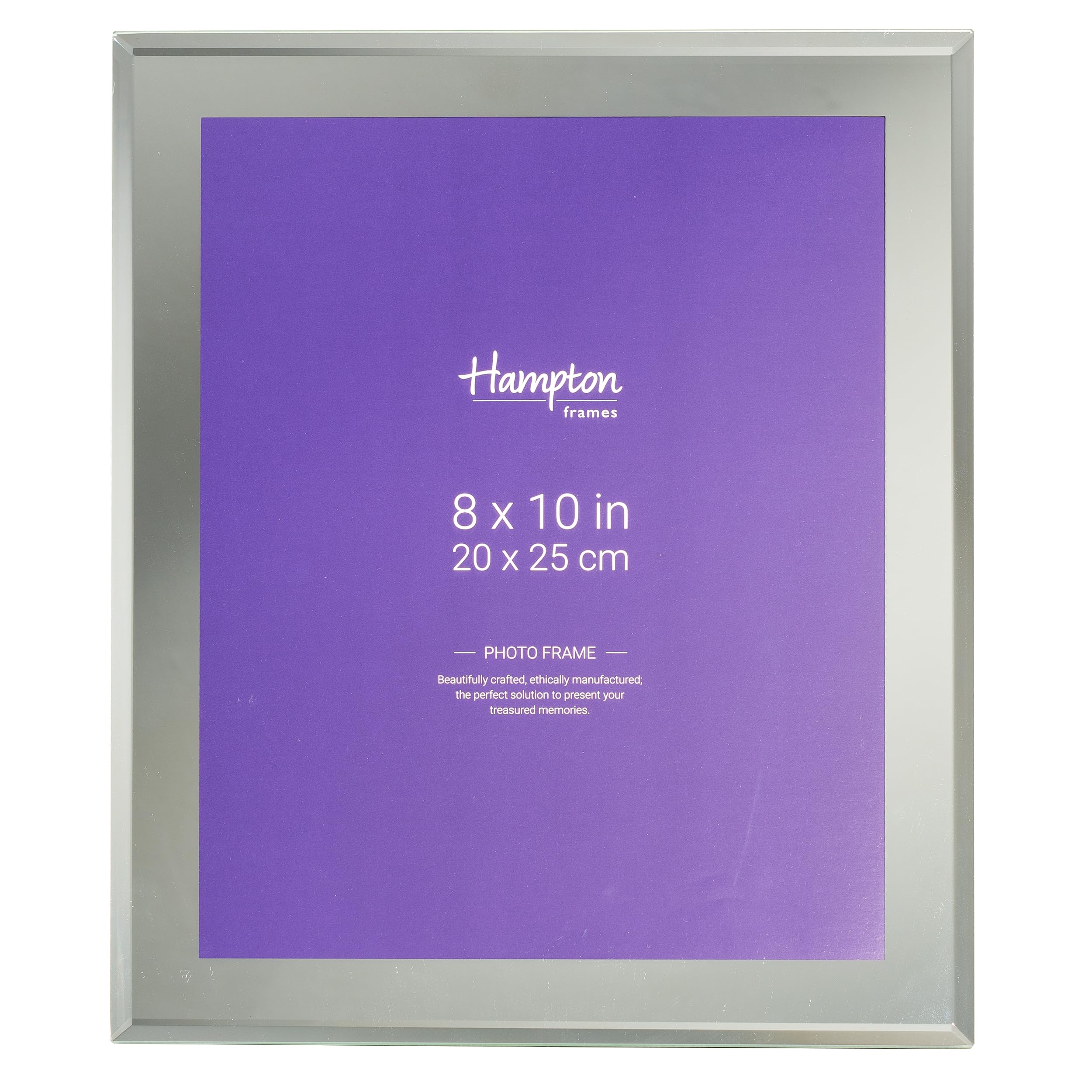 Hampton Frames Mirror Reflect 8X10 (20X25cm) Silver Photo Frame Glass Ref80sm