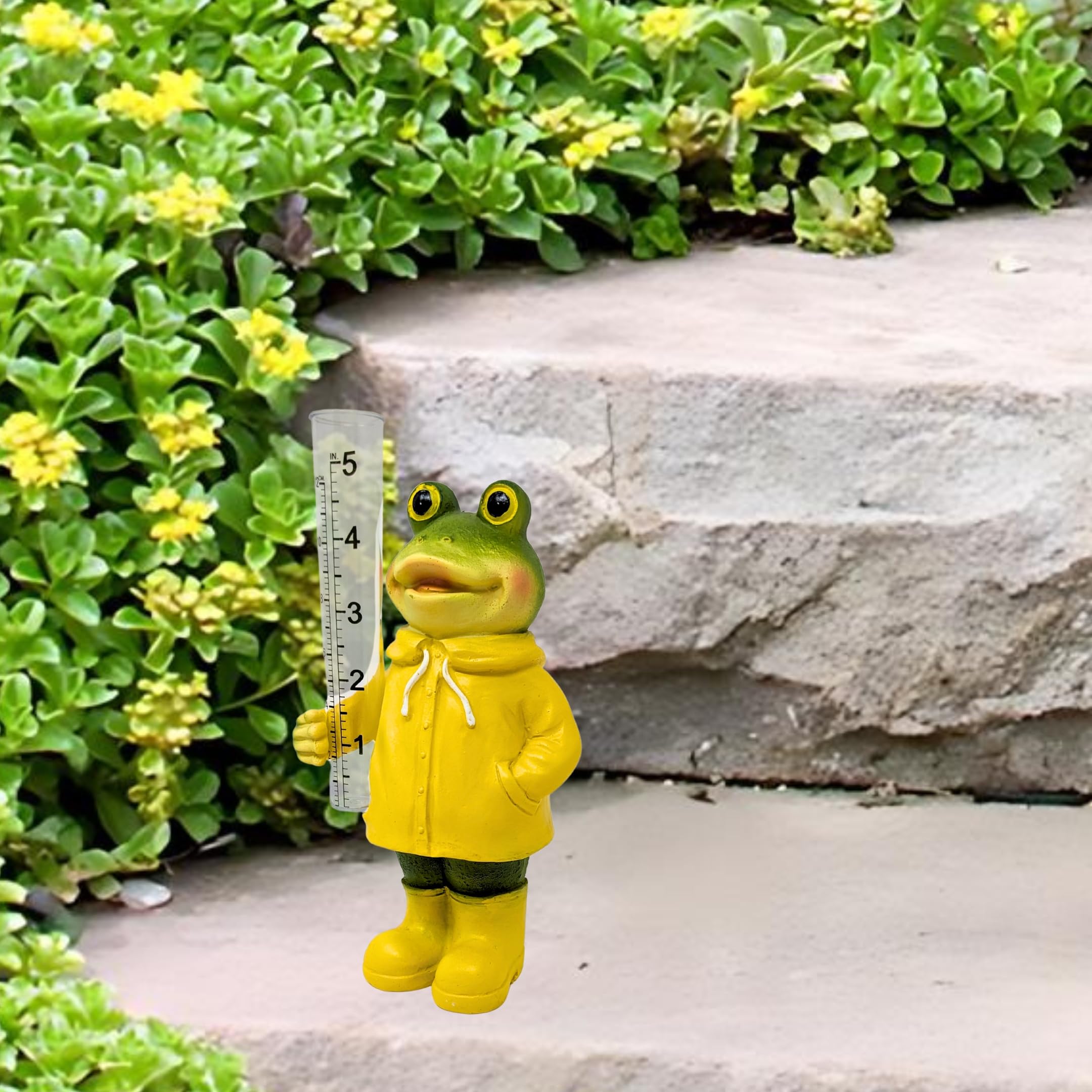 Amazon.com : Resin Frog Rain Gauge Outdoor Weather Measurement