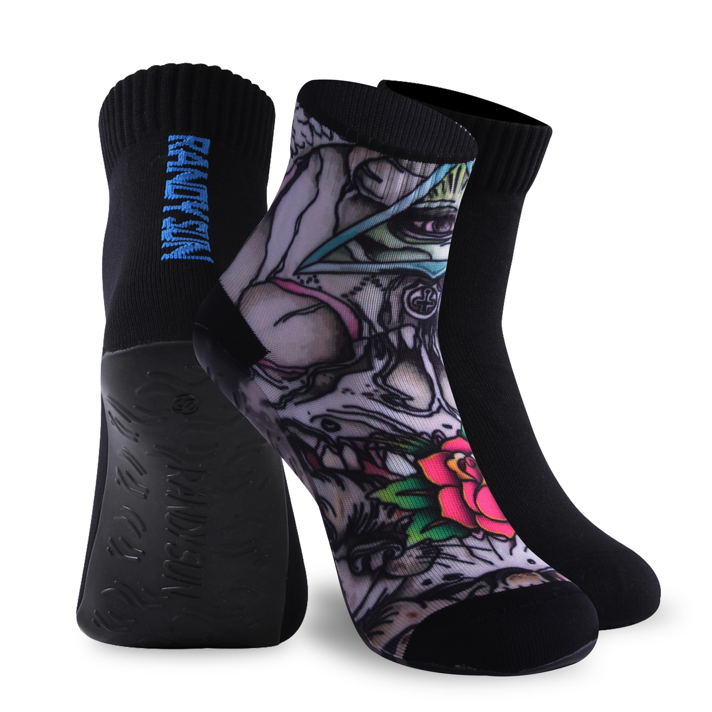 RANDY SUN Barefoot Quick-Dry Sand Beach Socks, Breathable Seamless Yoga Sock With TPE Sole