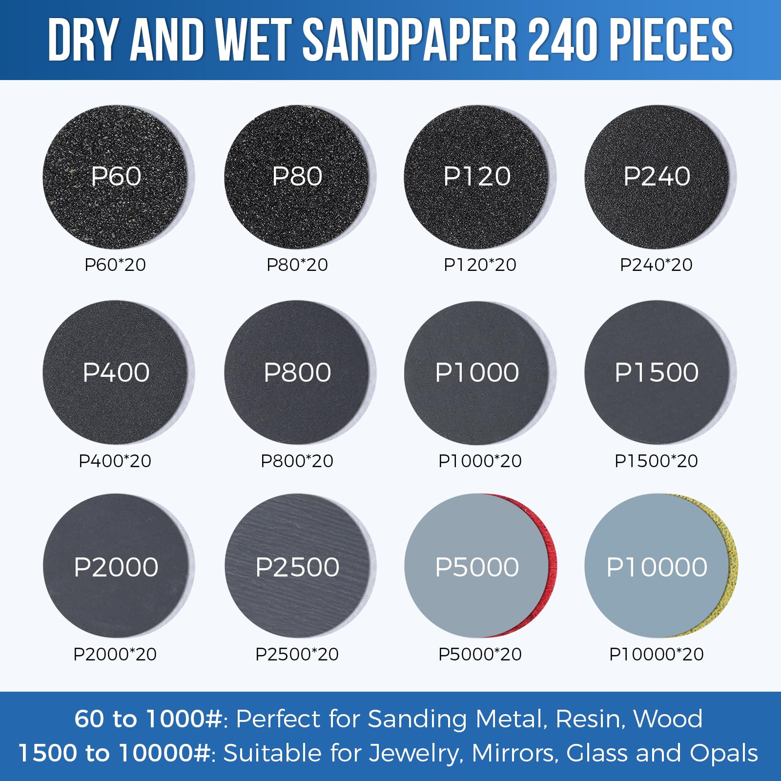 268 Pcs 1 Inch Wet and Dry Sanding Discs Drill Polishing Pads Kit - Image 3