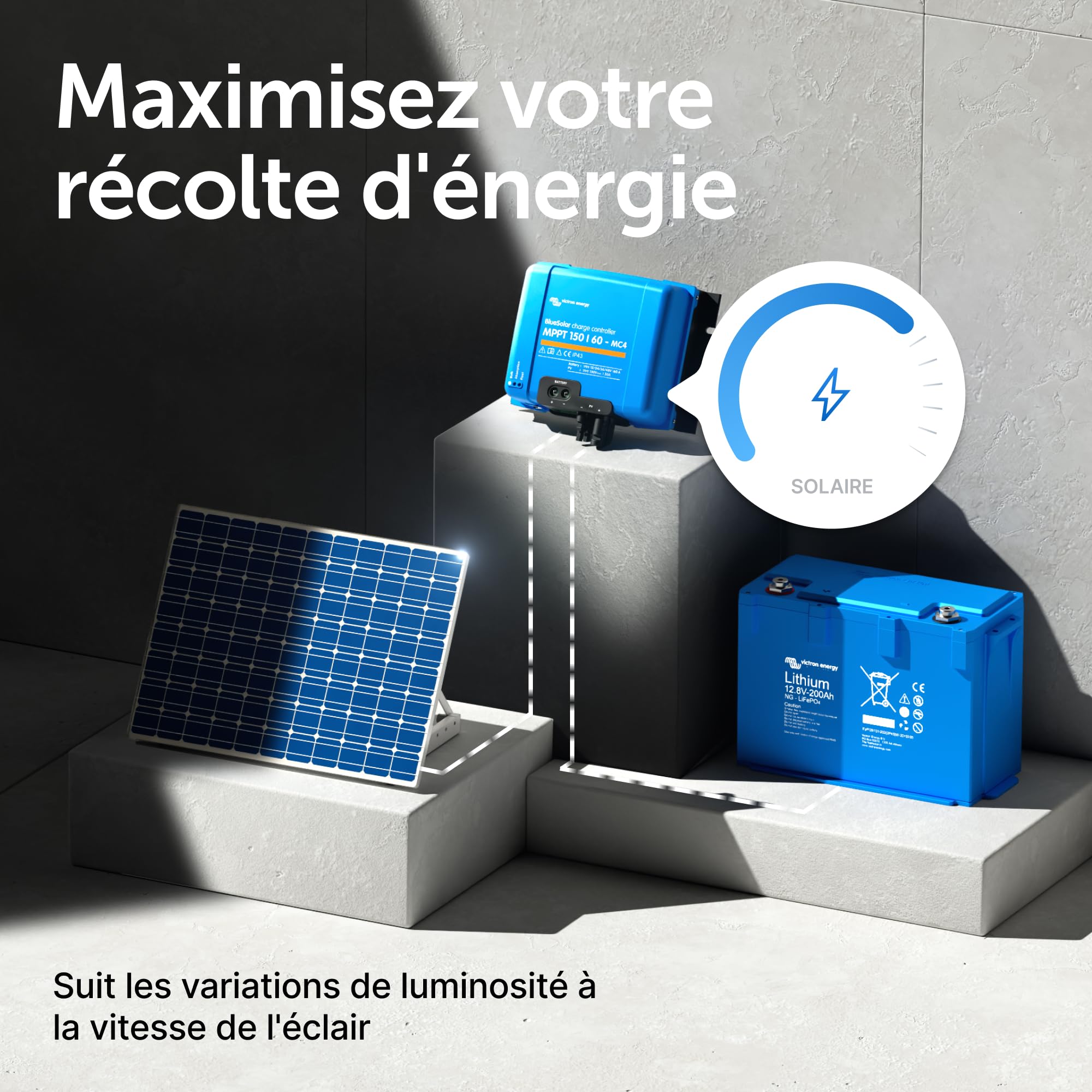 Victron Energy BlueSolar Contrôleur de Charge Solaire MPPT 150V 60 amp 12/24/36/48 Volt pour MC4