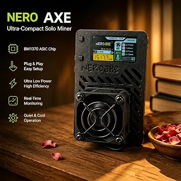 Bitaxe Nerdaxe Gamma 601 1.5TH/s ASIC Miner Open Source BTC Solo Miner, Low Power Solo Bitcoin Lottery Miner