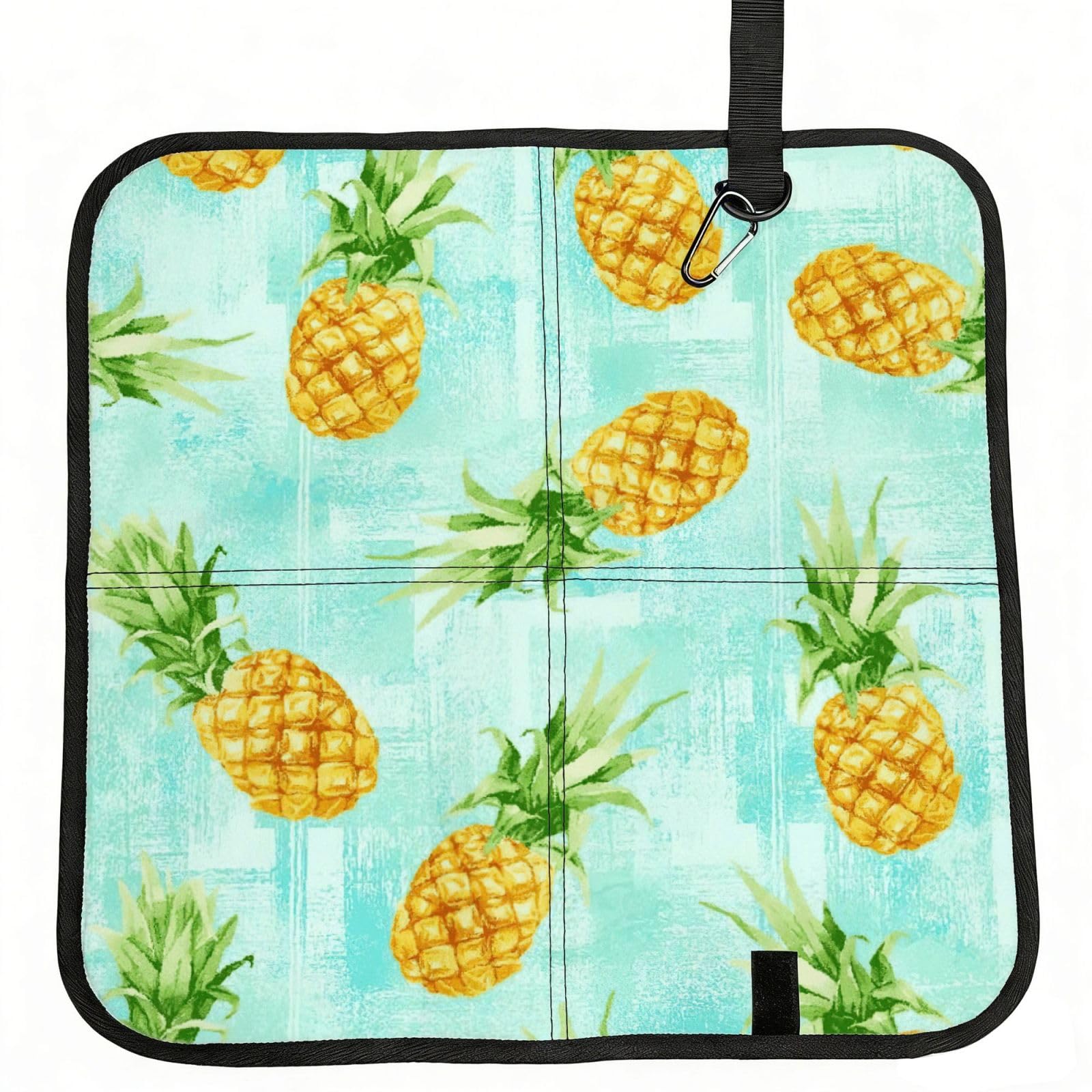 AYYQWE Green Pineapple. Print Foldable Seat Cushion Portable Chair Pad Office Commuting Picnic Camping Outdoor