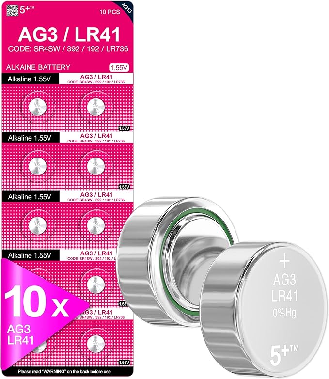 5 Plus 10 PCS LR41 AG3 392 192 SR41SW L736 LR736 Battery 1.5V Button