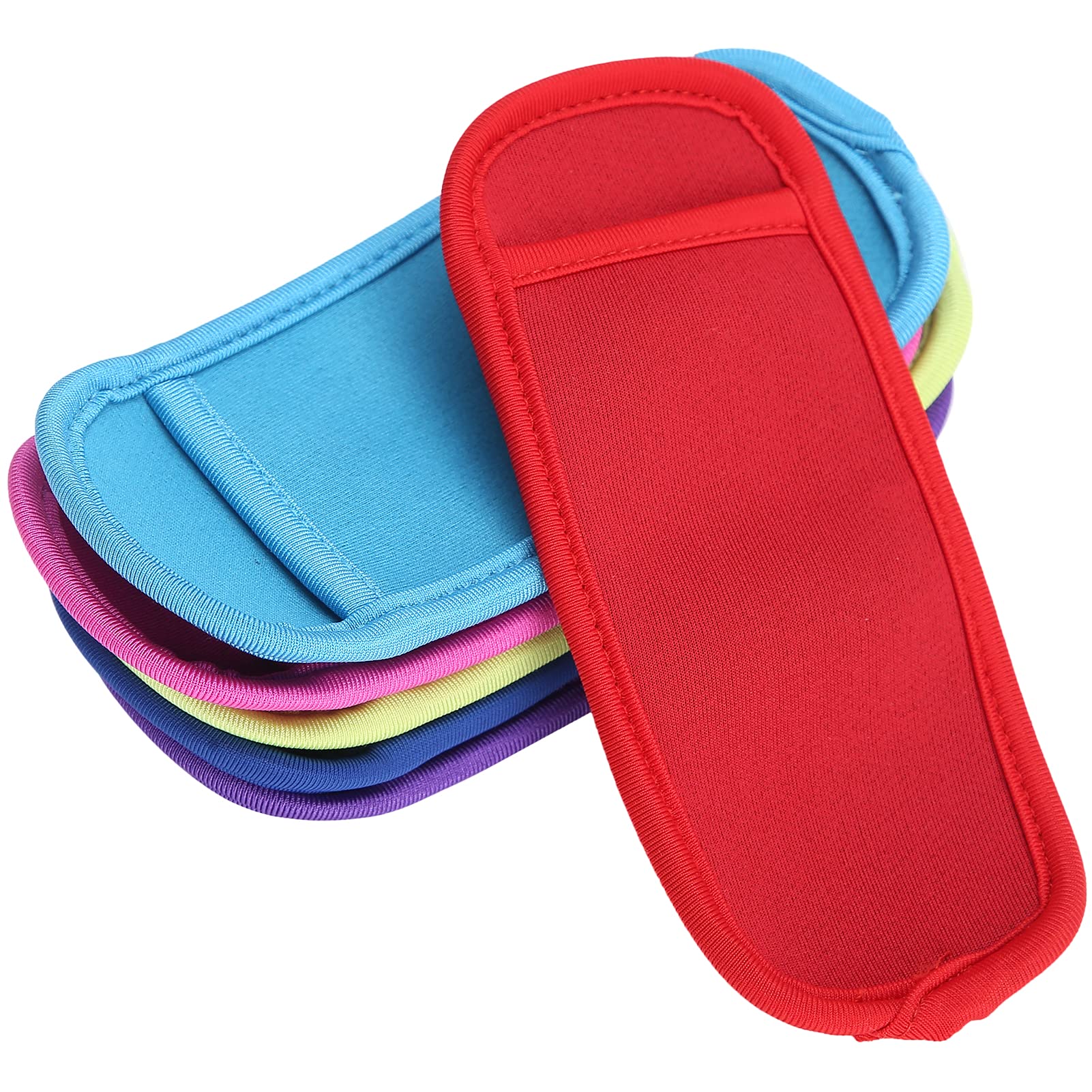 6 Maniche Termiche Porta Ghiaccioli Riutilizzabili – Neoprene, Colorate, Antigoccia Per Bambini E Adulti - 6