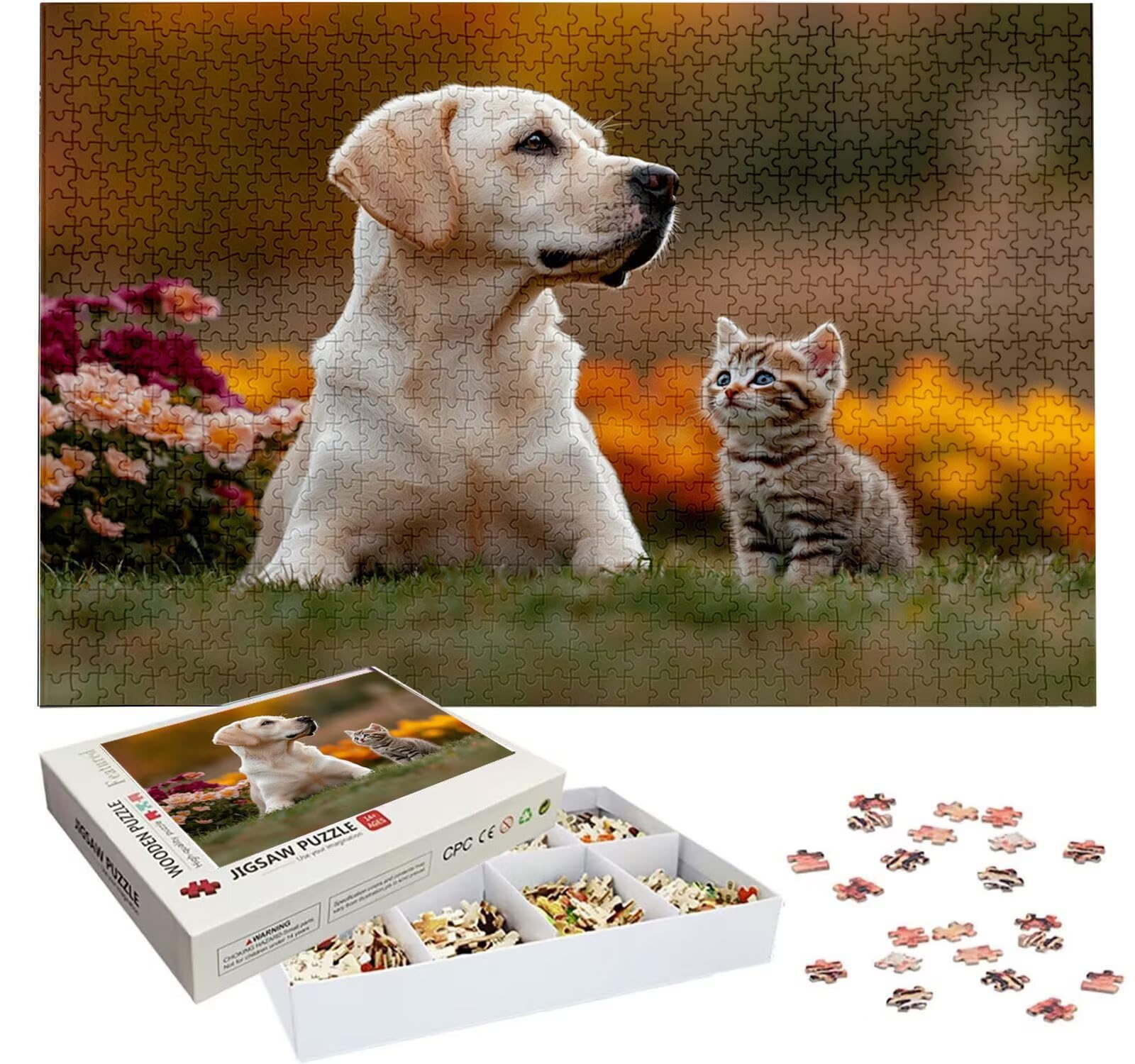 Puzzle Personalizado con Foto, Personalizada Rompecabezas Personalizado Diseña tu Logo Foto o Texto, Personalizado Navidad Halloween San Valentín Parejas Niños Familia Amigos h-2181