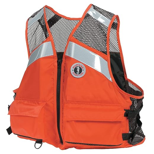 MUSTANG SURVIVAL Life Jacket, L/XL, Orange