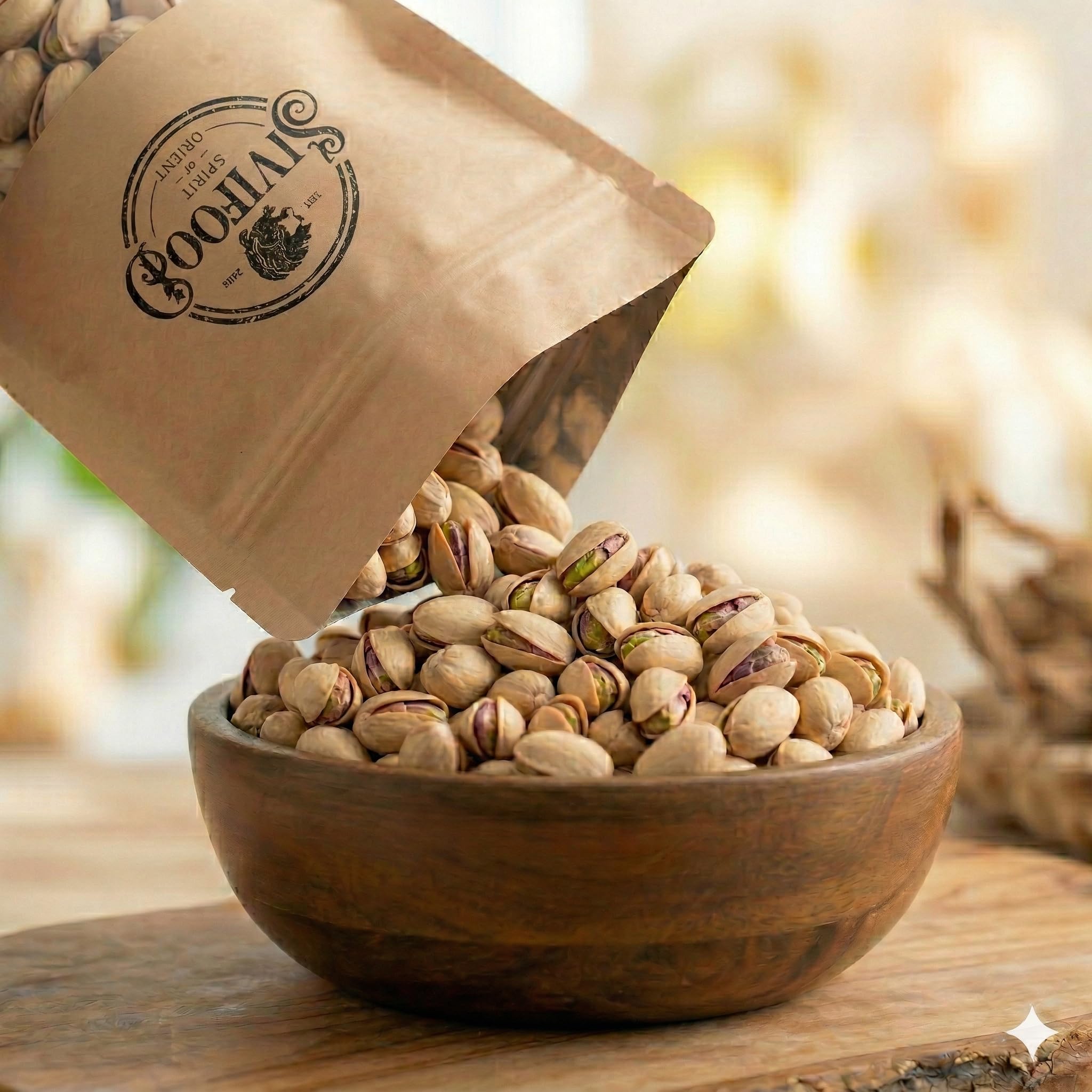 SIVIFOOD® Pistazien mit Schale [1kg] – Naturbelassene Pistazien ungesalzen & ungeröstet – Leckere Pistazienkerne in Premium Qualität – Naturbelassen & ohne Zusätze – Knackige Nüsse zum Snacken