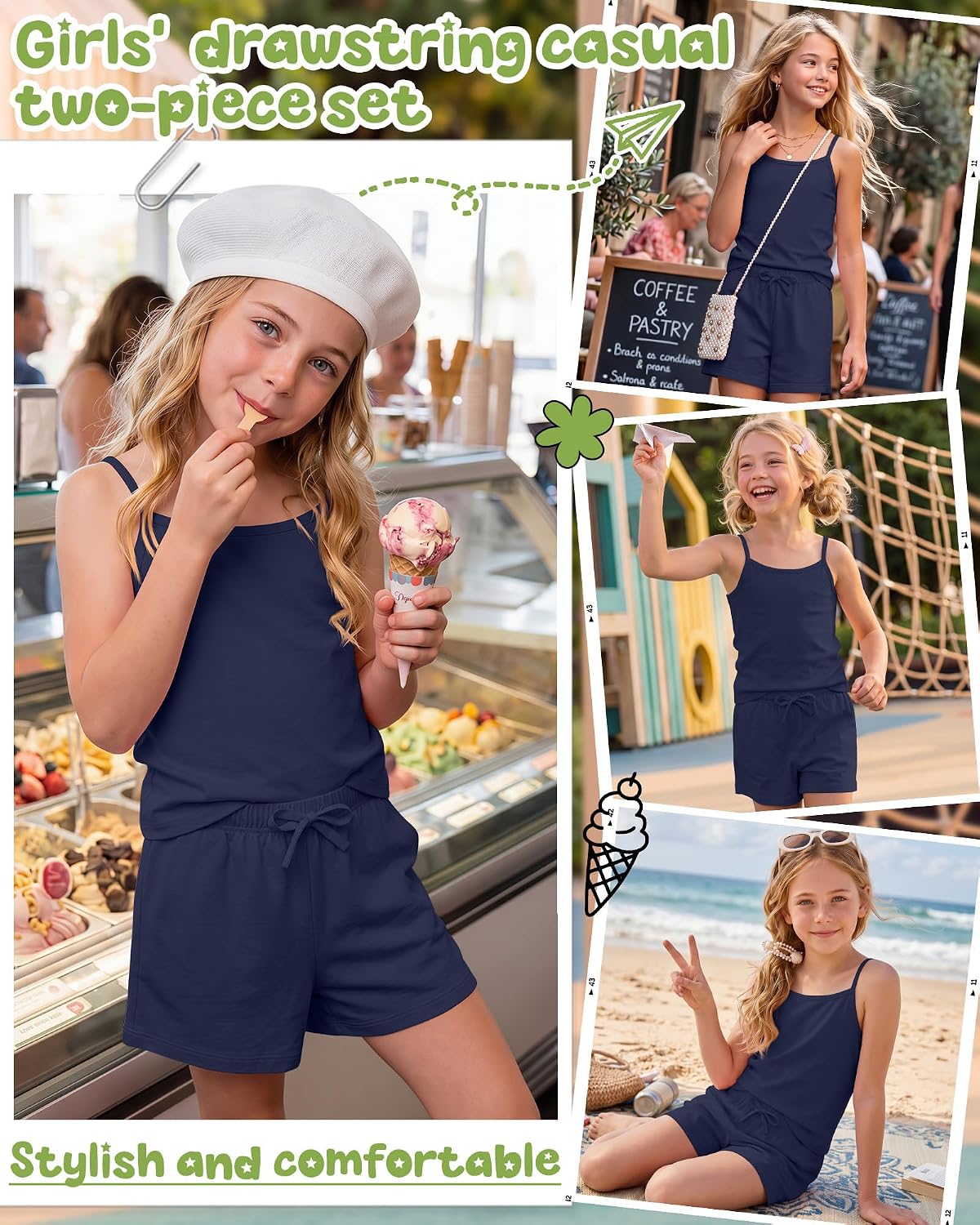 Girl's 2 Piece Summer Outfits