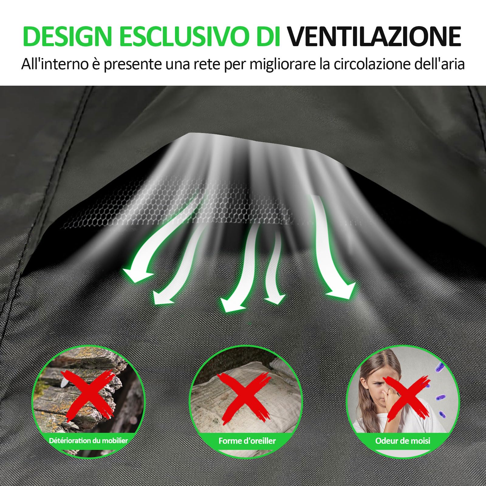 Housse Canapé Extérieur 600D Oxford Protection Anti-UV Banc Jardin 134x66x63/89cm