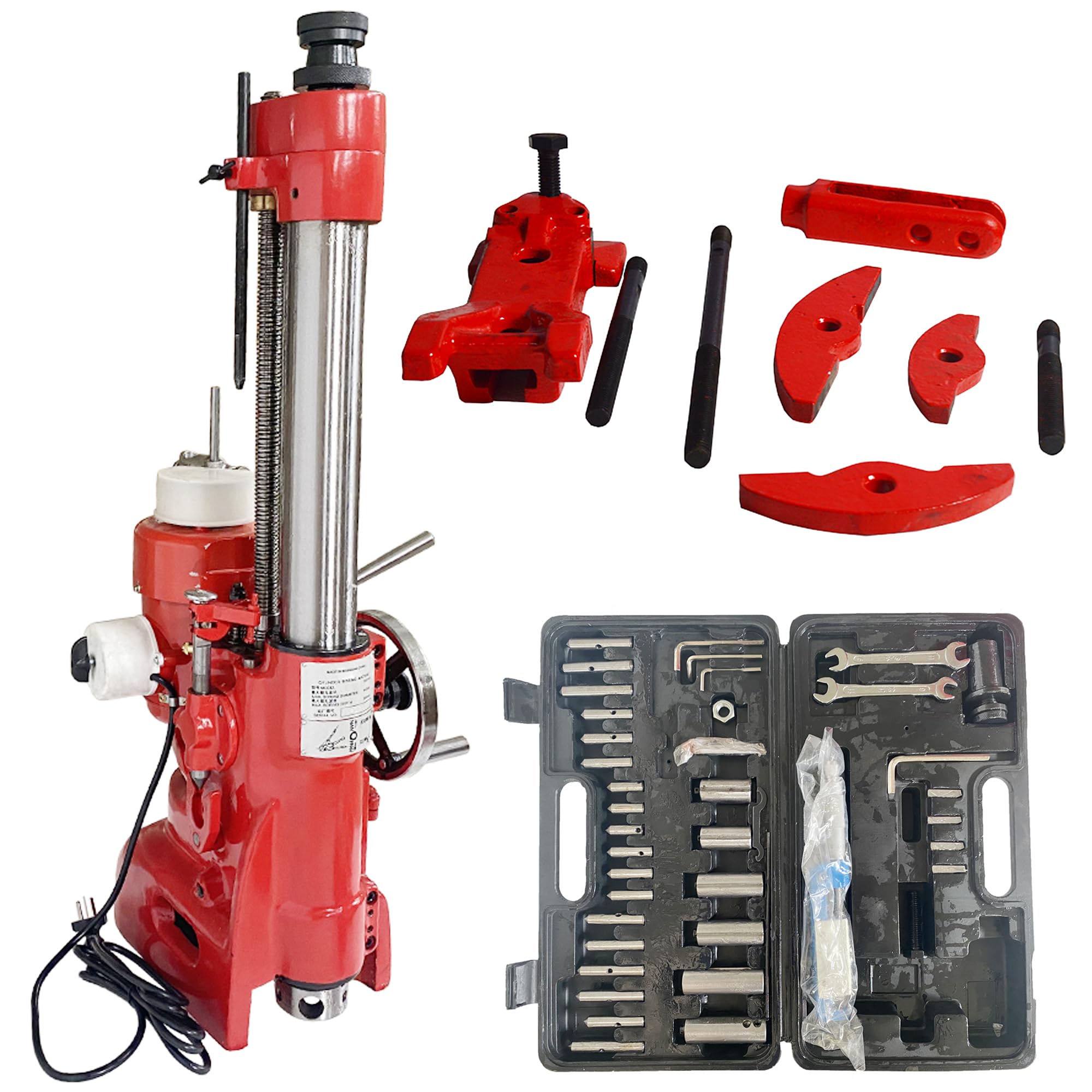 Boring Machine Car Repair Boring Cylinder Equipment 220V Cylinder Boring Machine with Boring Range 2.6-5.5inch Mechanical Repair Equipment Max Boring Depth 11.8inch for Auto Engine Cylinder