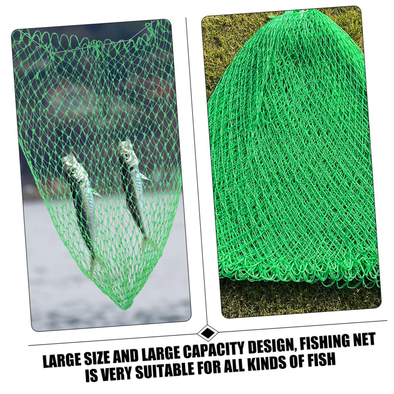 Abaodam Bolding Web Web Web catturare stagno Maglia netto Piccola rete da pesca rete da pesca con manico accessorio per la pesca rete per pesci d'acquario reti da pesca nylon Verde