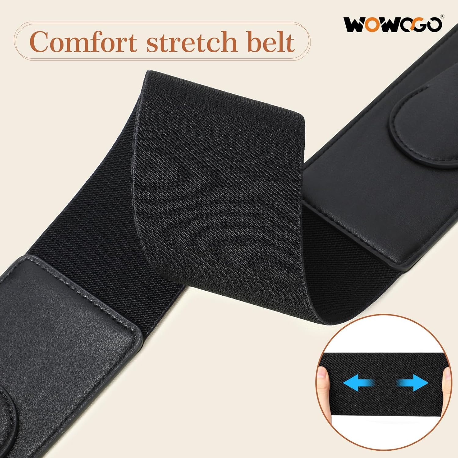 Womens Wide Elastic Waist Belt for Dress Ladies Stretch Cinch Belt - Image 5