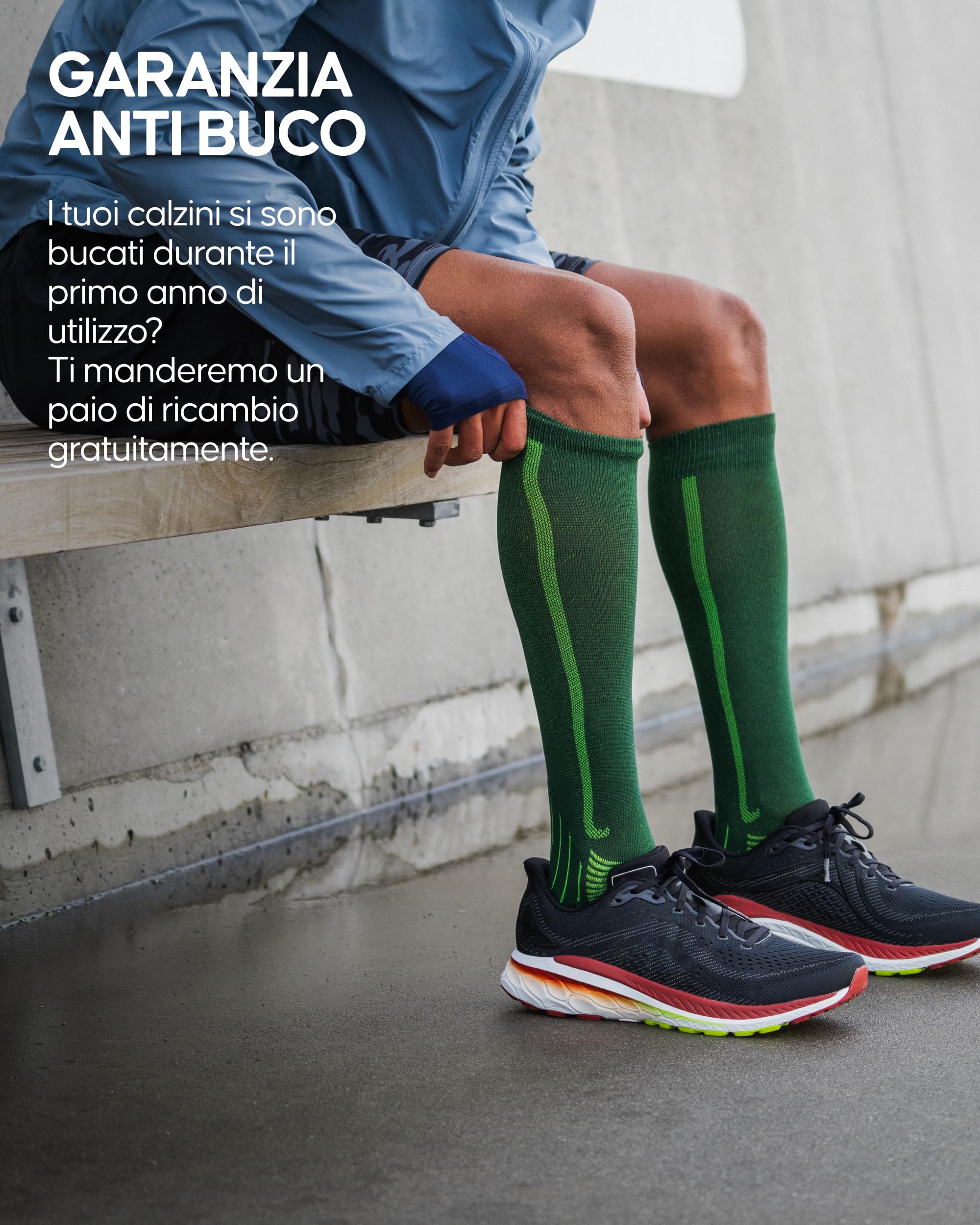 DANISH ENDURANCE Calze Compressione Graduata Uomo Donna 21-26mmHg, Calze Compressive per Recupero, Circolazione, Viaggi, 1 o 2 Paia