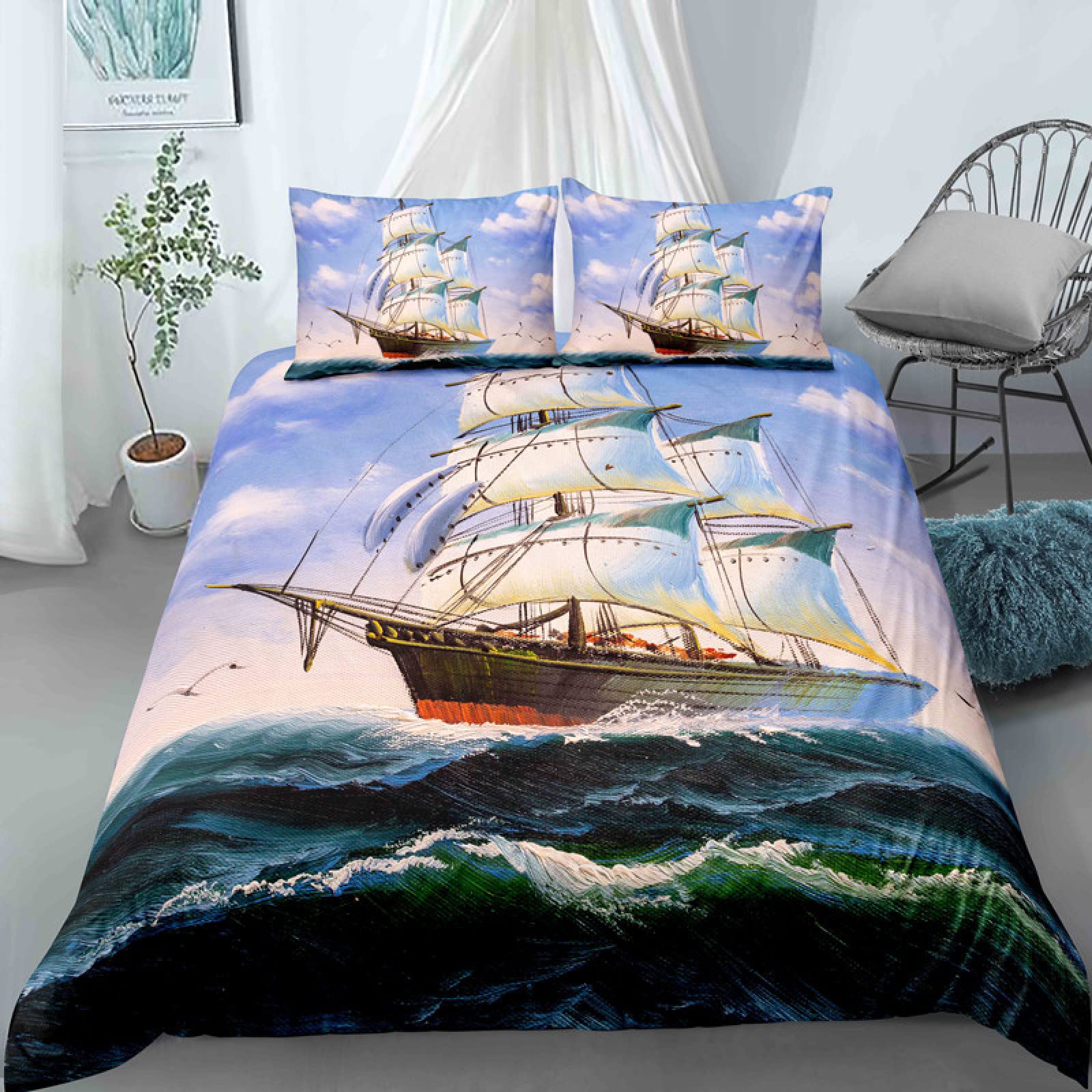 Housse de couette 160x200 fermeture éclair pour simplifier le lit des enfants