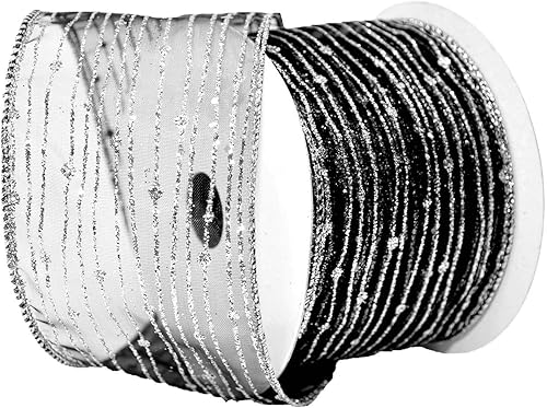 Miniatura 4 de Morex Ribbon Cinta centelleante, 1.5" x 10 yardas, turquesa