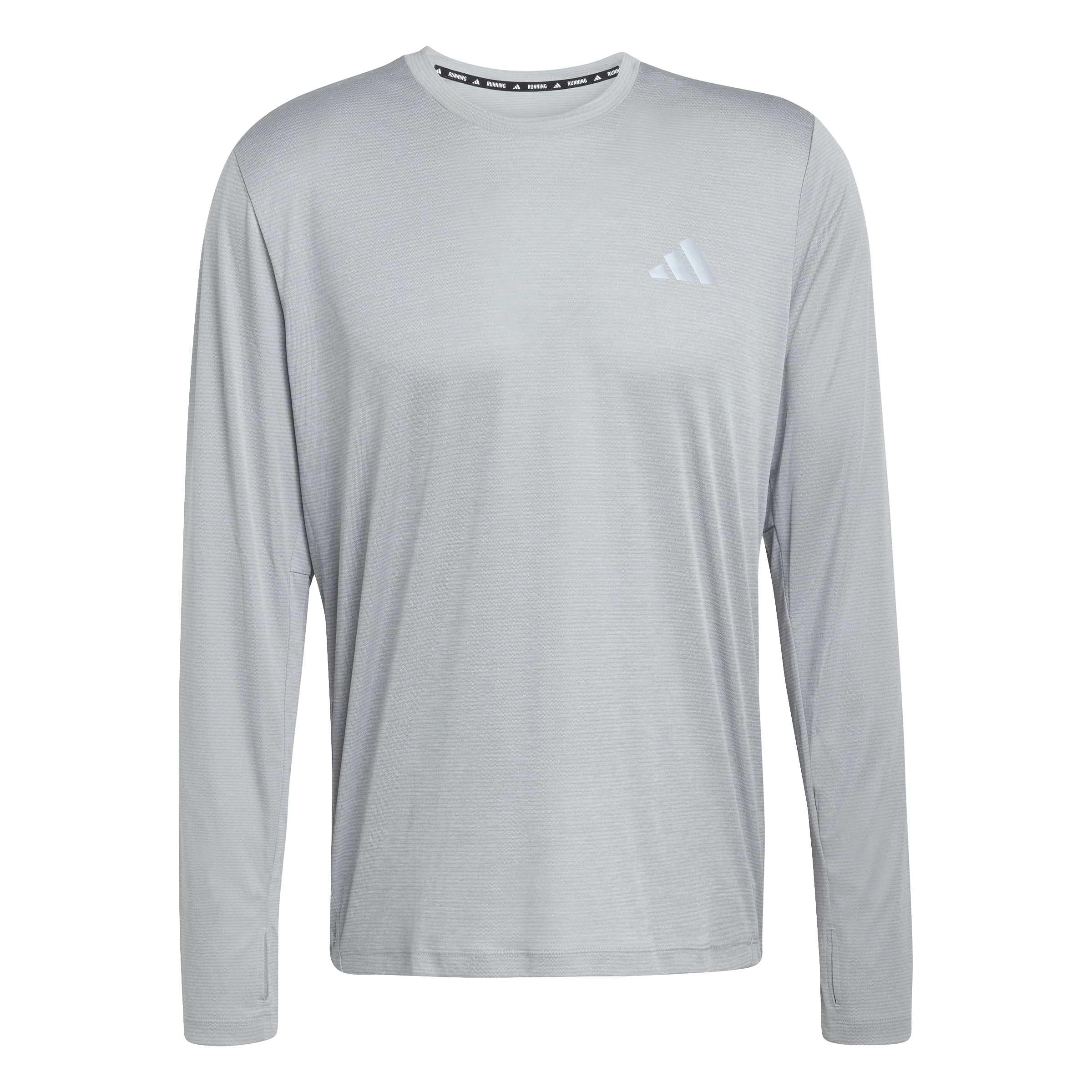 adidas Men's adi365 Running Essentials Long Sleeve, Medium Grey Heather, XL