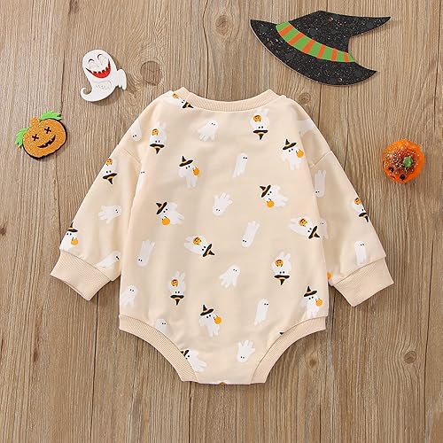 Miniatura 7 de FYBITBO Ropa de Halloween para bebé niña y niño, sudadera de manga larga, traje de otoño e invierno