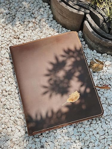 Miniatura 5 de Folio de cuero personalizado del negocio, para los cojines legales de la escritura del cojín de los topscartera del trabajo del tamaño del cuero 8,5