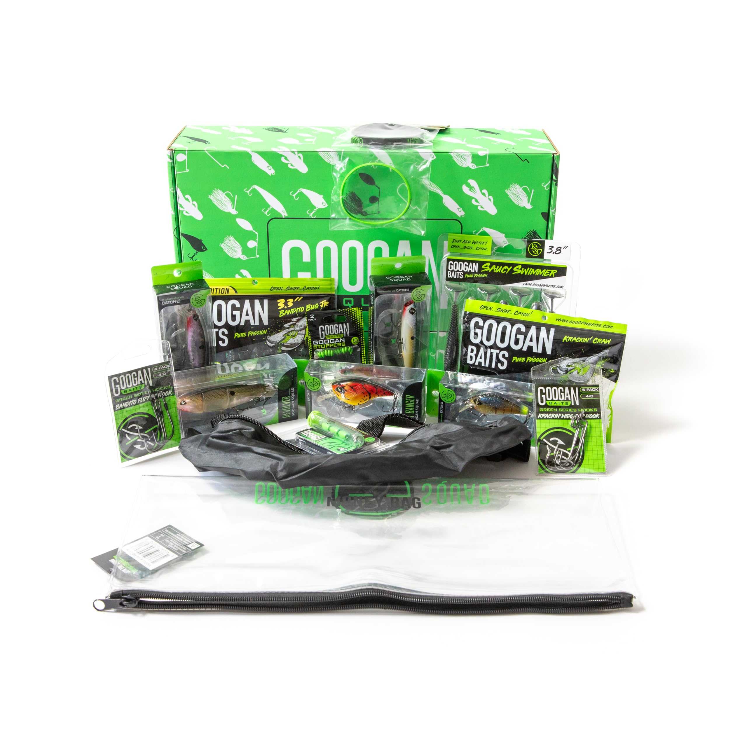 GOOGAN Squad Monster Crate - Ultimate Bass Fishing Lure Kit & Tackle Box