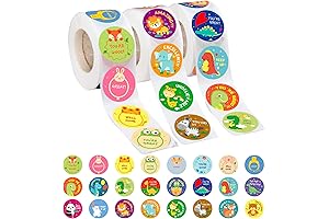3 Rolls Motivational Stickers for Kids, 1500 Pcs Teacher Reward Stickers