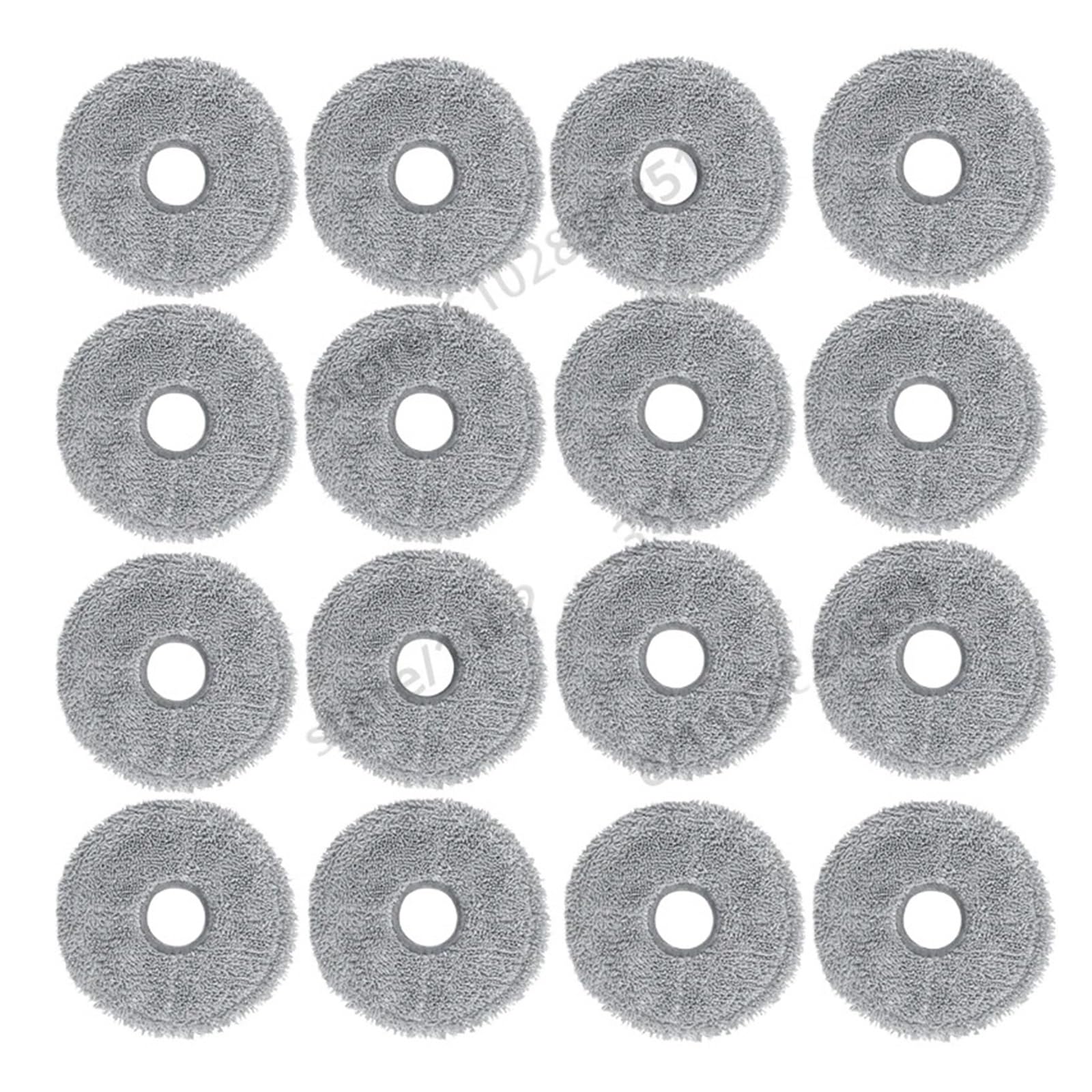 NUCBCULWP Mop Cloths,Compatible For Roborock，Compatible For Qrevo，Master/Slim/V20/P10S Pro Robot Vacuum Cleaner Parts Rag Pads Accessories(16PCS MOP)