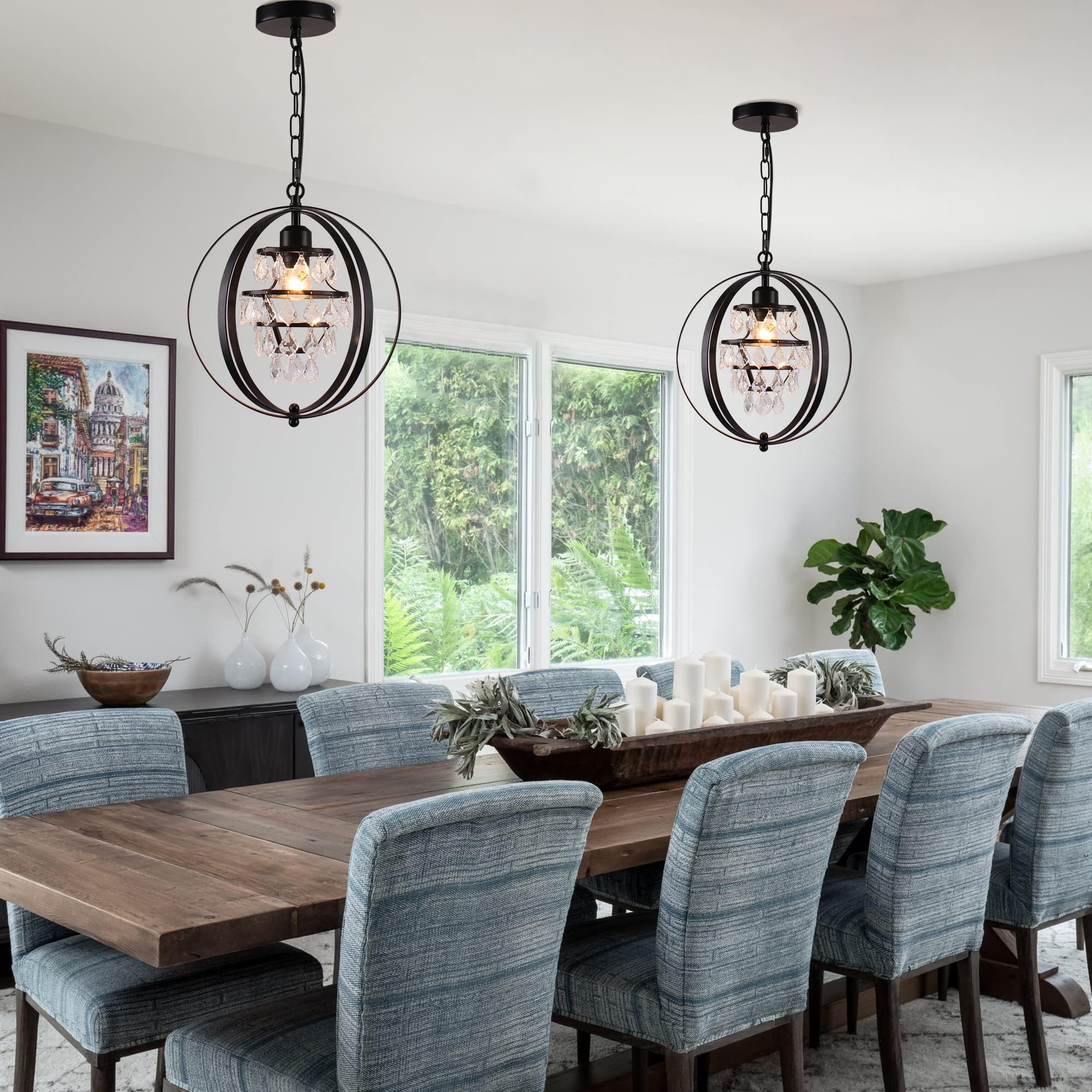 Modern Silber Kreatives Design Led Kristall Kronleu Produktbild-Vorschau 7