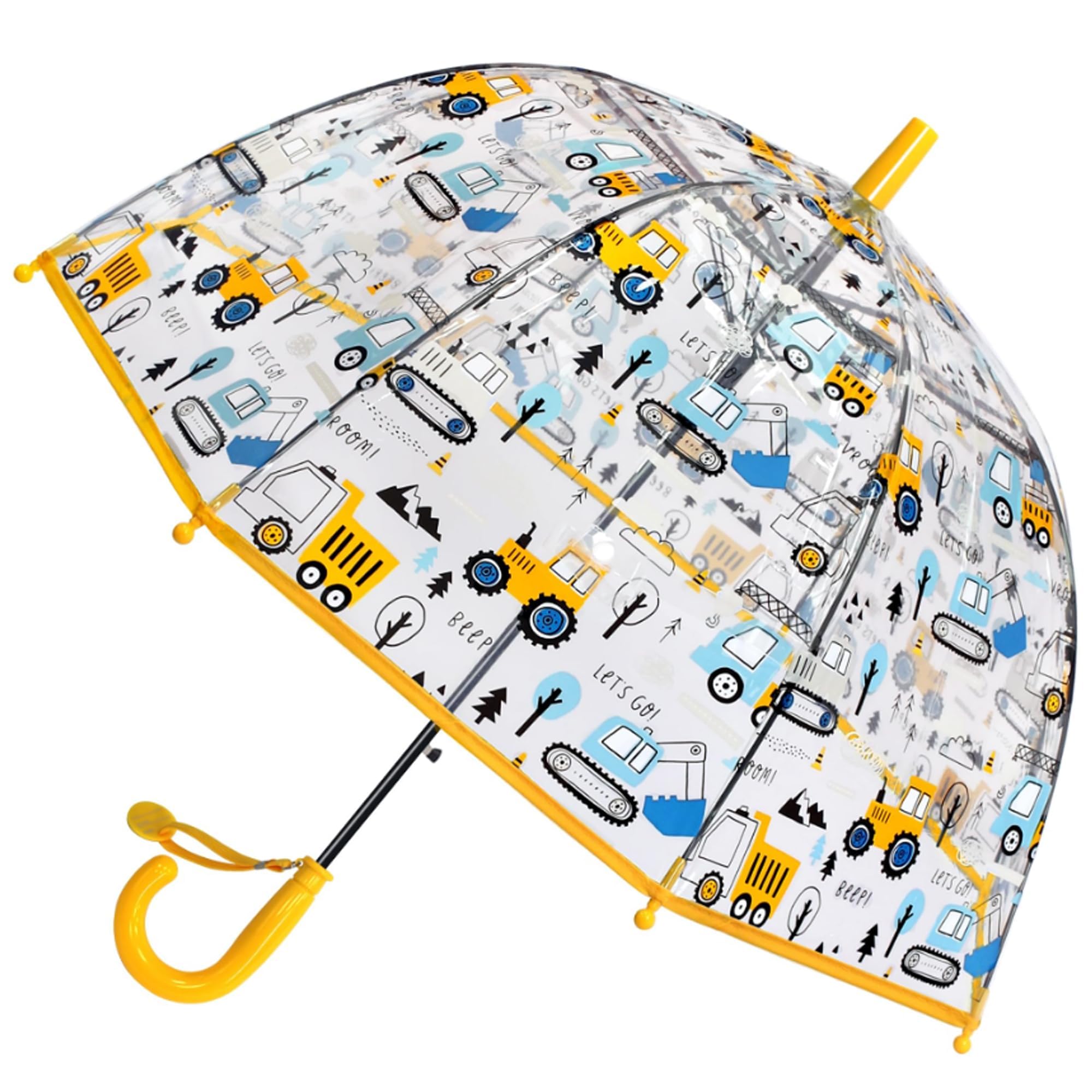 Rhomba Klar Transparente Blase Clear Bubble Umbrella for Children Lightweight Cute 8 Fibre Ribs Cute Dome See Through Perfect for Walking Kids Umbrella for Child