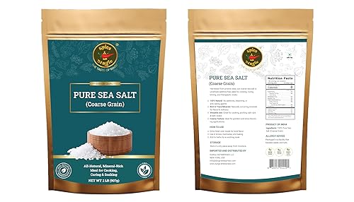 Miniatura 8 de SPICE MAGIC PURE SEA SALT I GRANO GRANO I 2LB I Perfecto para molinillos de sal y uso culinario