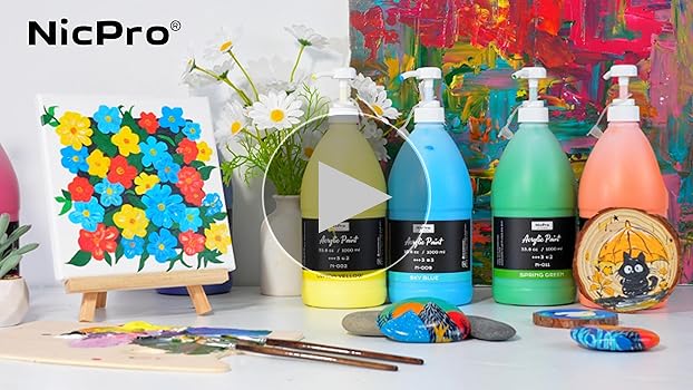 Morfo. Acrílic paint Amazon.com: Nicpro 20 Colors Iridescent Acrylic Paint, 8.45