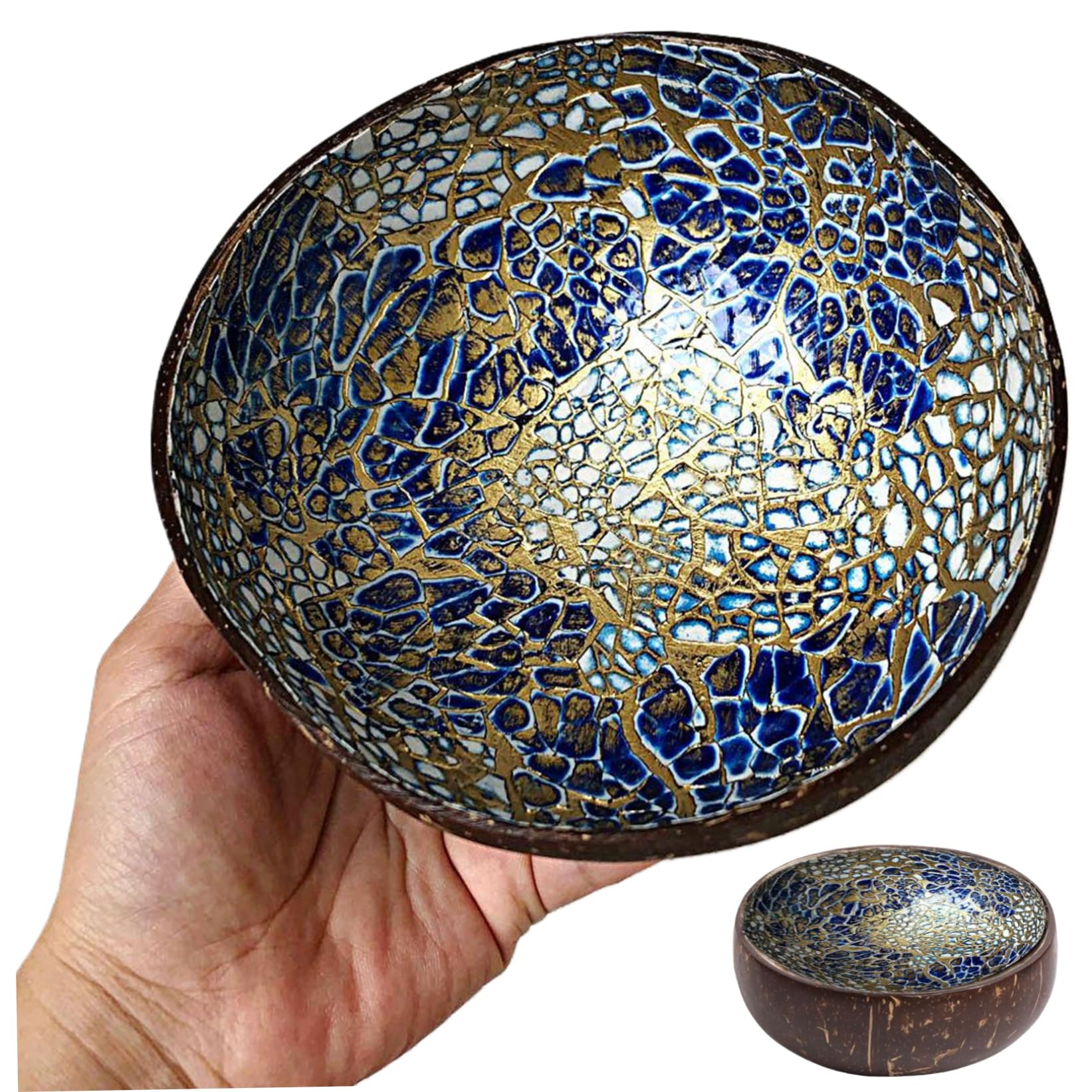 Imooreshine Coconut Bowl Exquisite Elegant Decorative Candy Dish for Office Desk Modern Style Key Bowl for Entryway Table, Yogurt Fruits Snack Dessert Container