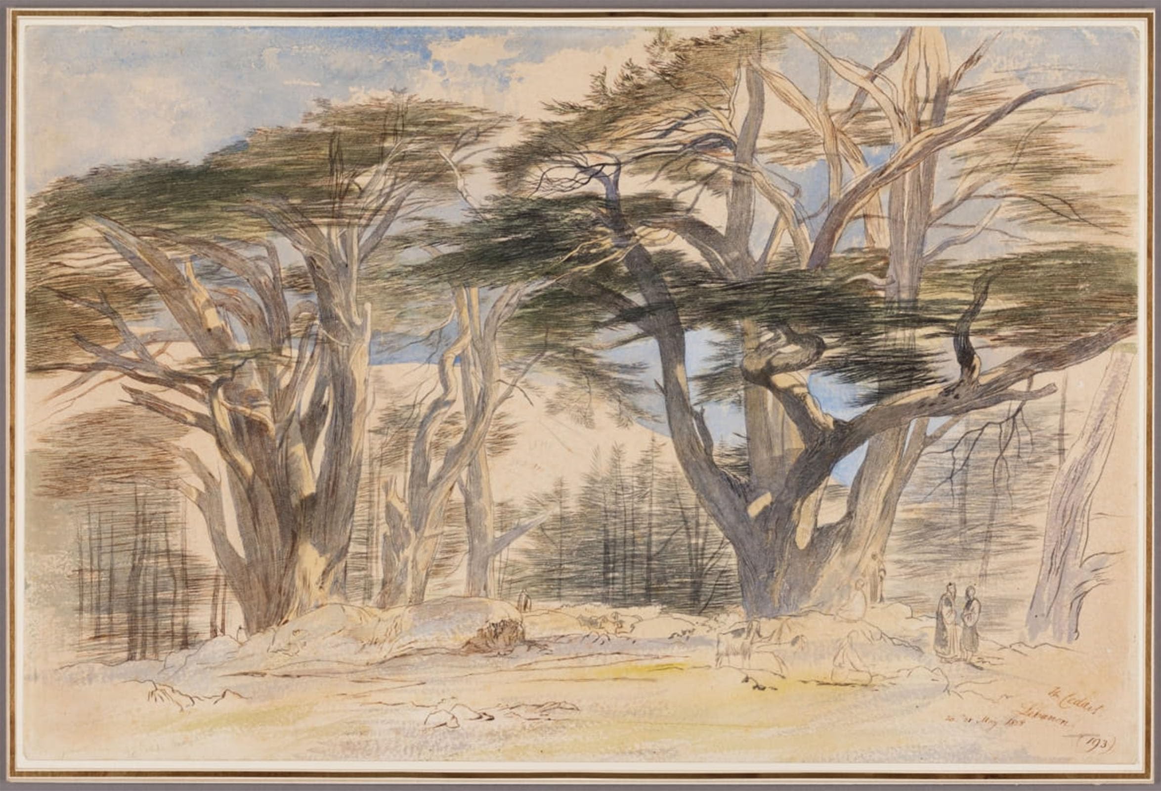 POSTERIIk Vintage Art Print Images Pictures Print the Cedars Lebanon by Edward Leaars Modern Colour Posters for Office Home Decor 60x90cm