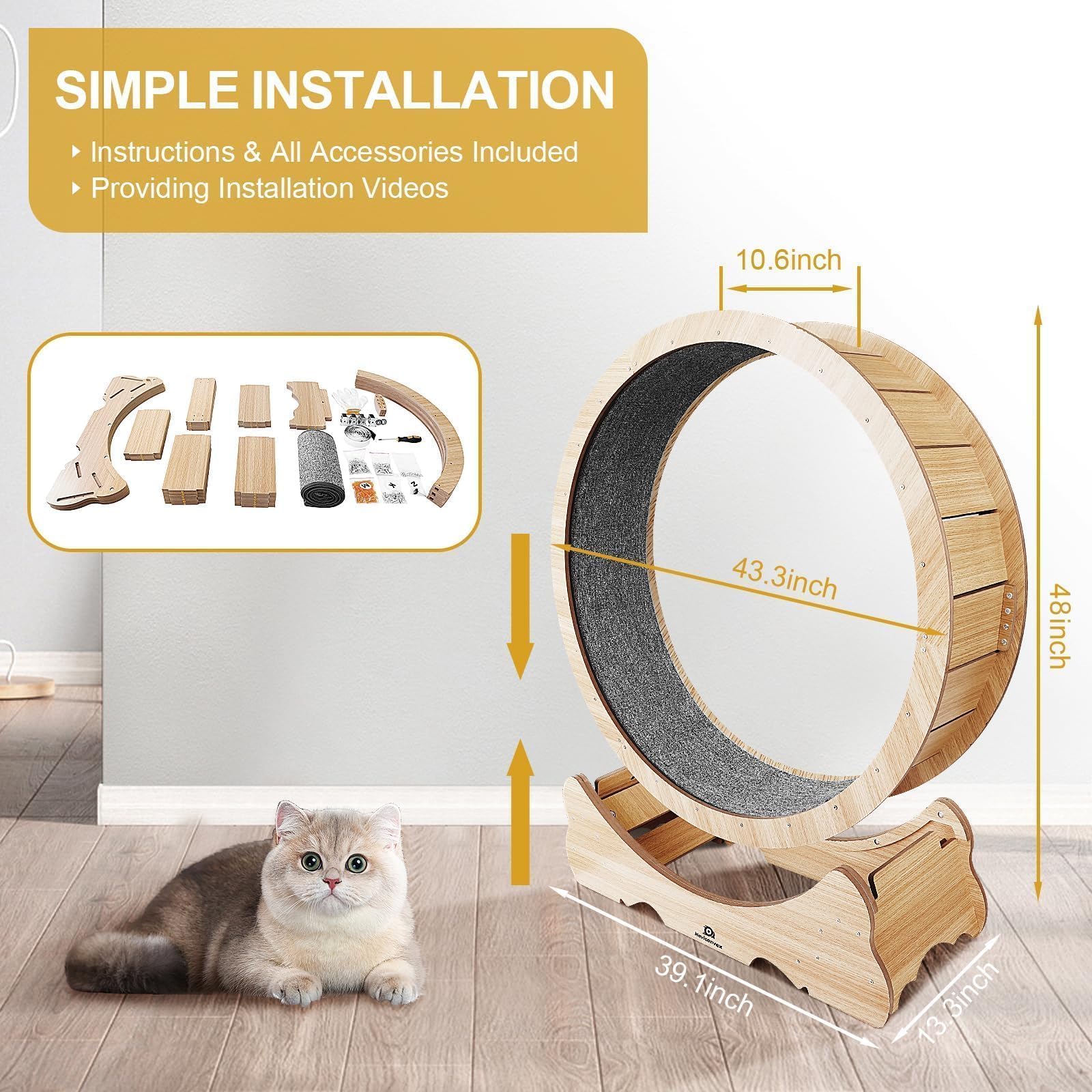 Amazon | 猫 エクササイズホイール 猫 トレッドミル ランニング 